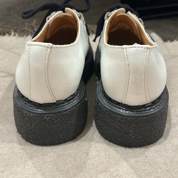 George Cox white leather platform shoes - Picture 3 of 6